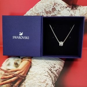 Swarovski Crystal Triple-Loop Pendant Necklace